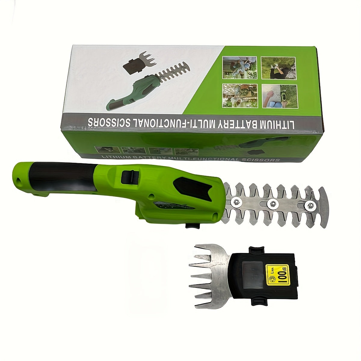 Cordless Hedge Trimmer 2-in-1 | USB-C Rechargeable Electric Grass Shear with Interchangeable Blades | Lightweight Lawn Edger for Shrubs Bushes Balcony Garden