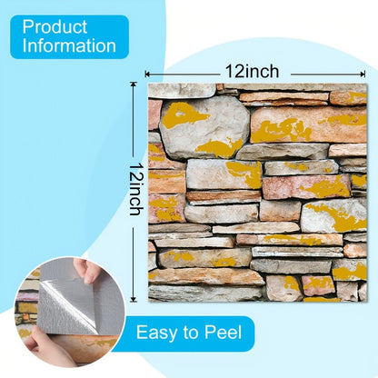 40-Pack Marble Pattern Floor and Wall Decal Sheets in A01 or A03 Designs for Home Decor Projects