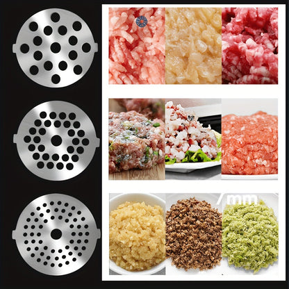 Metal Meat Grinder Attachment for KitchenAid Stand Mixers with 4 Grinding Plates 4 Blades for Home Cooking, Dining and Outdoor Meals