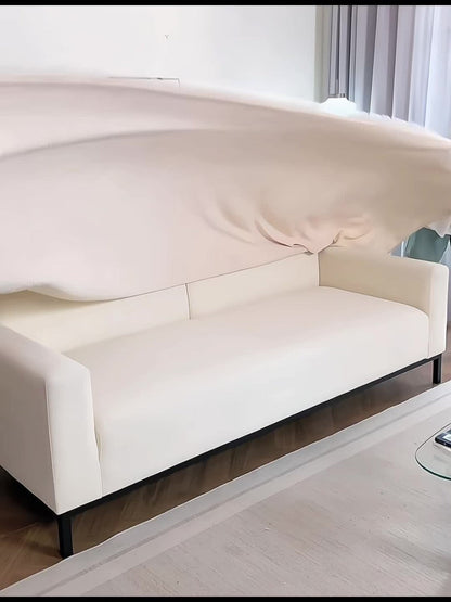 Sofa Cover 300 GSM Solid Chenille Throw with Fringe in Four Colors and Sizes from Single Seat to 71 x 150 Inches