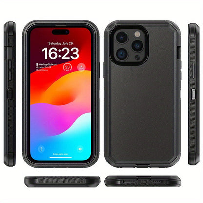 Rugged iPhone 15 Shockproof Case with Belt Clip Holster TPU PC Dual Layer Drop Protection Military Grade Cover for iPhone 15 Pro Max 15 Plus 15 Pro 15 – Heavy Duty Armor for Men Outdoor Work