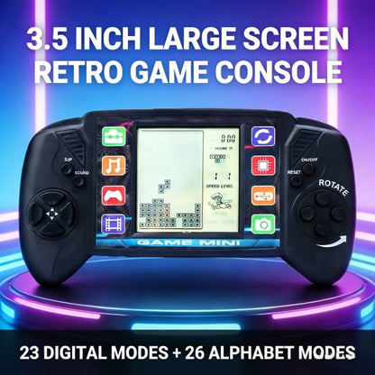 Retro Game Console Bundle 2-Pack – Buy One Get One Free, 3.5-Inch Enlarged Screen Retro Handheld Console + Mini Arcade Game Console with Keychain, Portable Fun Anytime, Perfect Party, Easter & Christmas Gift