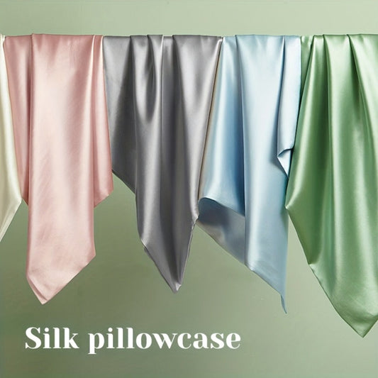 Silk Pillowcase 22 Momme – Satin Weave Mulberry Silk with Hidden Zipper for Hair & Skin Health, Standard Queen King – Multiple Colors