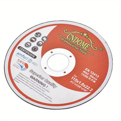 Cut-Off Wheels 100-Pack 4-1/2 Inch Aluminum Oxide Cutting Discs - 0.040" Thin Kerf, 7/8" Arbor, 13300 RPM for Angle Grinder, Metal, Stainless Steel & Steel Cutting, A60TBF Grade Bulk Set