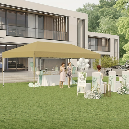 10'x20' Heavy-Duty Instant Canopy Tent - High Quality Pop-Up Event Shelter with Sidewalls, Portable Outdoor Party tent for Weddings, Markets, Backyard - Includes Stakes, Sandbags & Easy Setup, Wind-Resistant Commercial/Personal Use, Durable Oxford Fabric