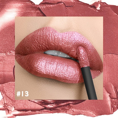 Metallic Shimmer Lip Gloss with Wand Applicator and Eleven Numbered Shade Options from 13 to 24