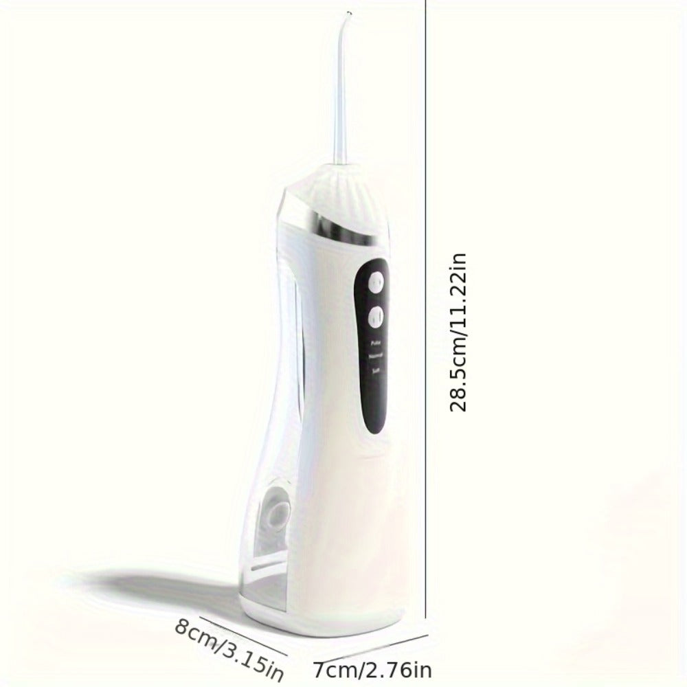 Water Flosser Portable Three-Mode Design with USB Charging, Brush Head Attachment and Three Color Options