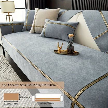 Sofa Cover 350 GSM Chenille Knit Panels for Single Seat, Armrest and 2, 3 or 4-Seater Sofa Sections