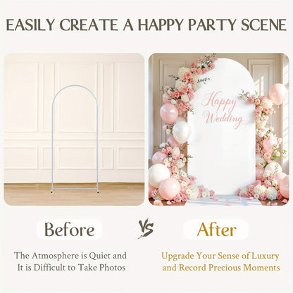 Six-Foot Fitted Arch Photography Backdrop Cover in Navy Blue or Royal Blue for Compatible Frames
