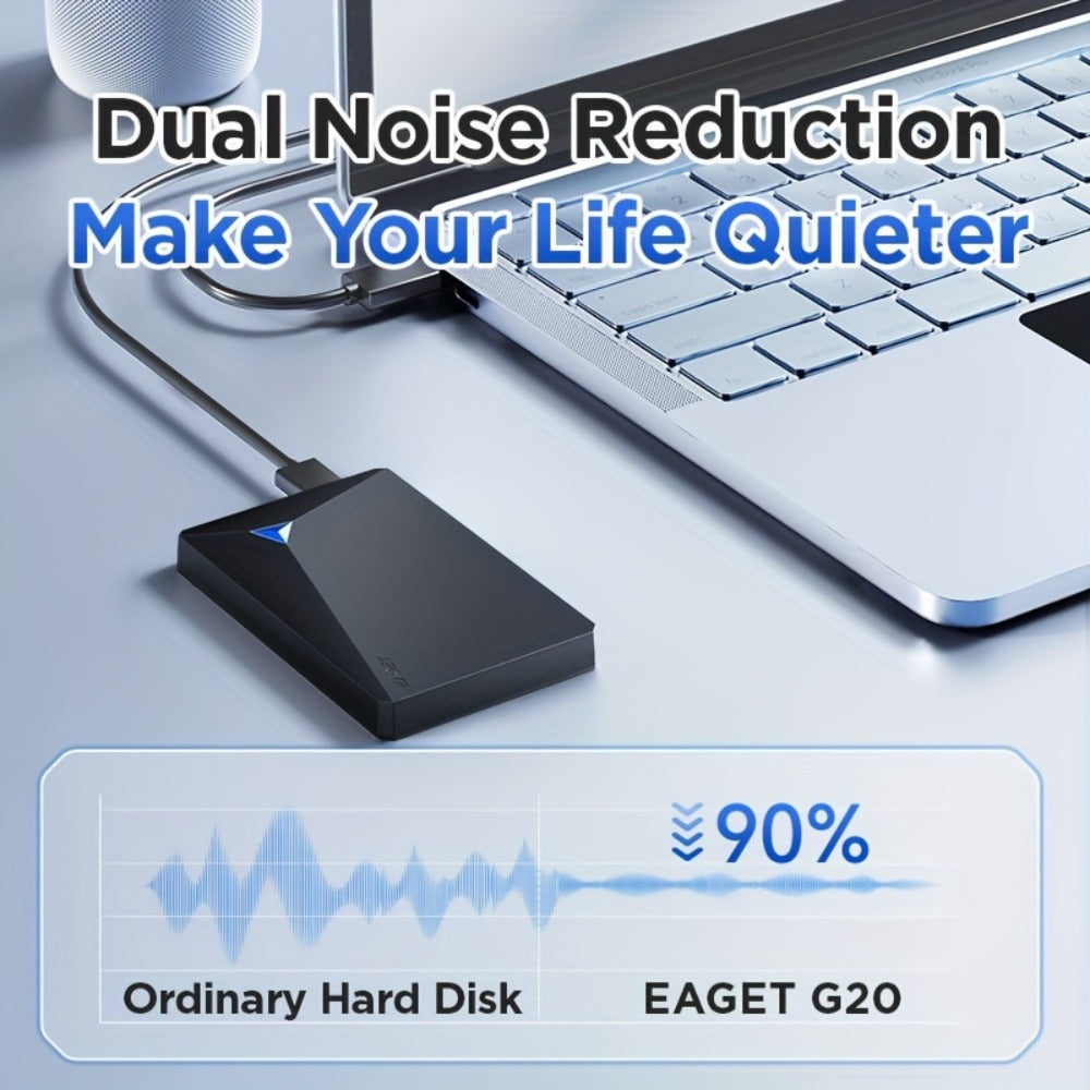 Portable External Hard Drive USB 3.0 High-Speed Mechanical HDD Mobile Backup Storage Plug & Play for PC Desktop MacBook PS4 Xbox Smart TV – EAGET Compact Travel Hard Disk