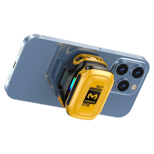 Phone Cooler Magnetic Semiconductor Cooling Fan with RGB LED Temperature Display Rechargeable Battery USB Type-C for Mobile Gaming TikTok Live Streaming iPhone Android