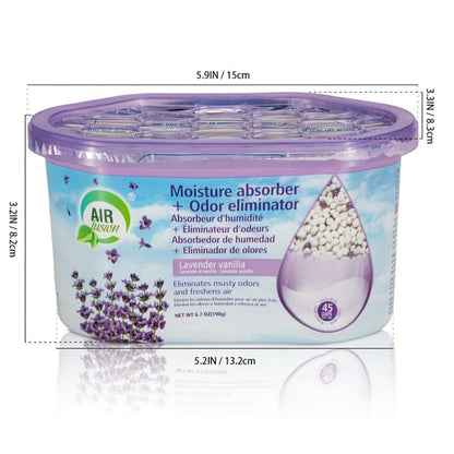 Moisture Absorber Dehumidifier Box 6-Pack – Odor Eliminator & Humidity Controller for Closet, Bathroom, Kitchen, Pantry, Boat & RV – Lavender Vanilla, Fresh Linen, Jasmine Blossom, Bamboo Charcoal