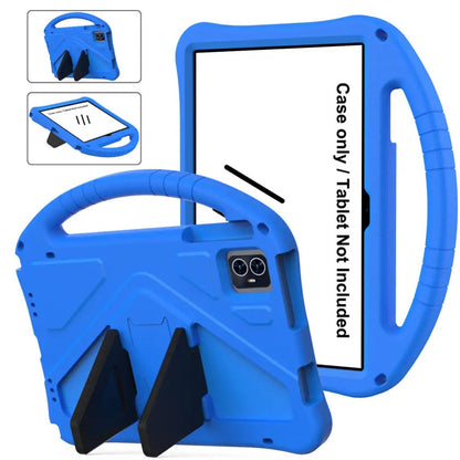 T-Mobile Revvl Tab 2 Case with Handle and Stand - Shockproof EVA PC Hybrid Shell, Heavy-Duty Kids Tablet Cover for Revvl Tab 2 5G 10.1 Inch 2025, Multi-Color: Black Blue Green Purple Red Rose