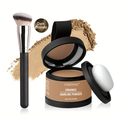 Hairline Shadow Powder Kit with Brush — Waterproof Hairline Concealer & Hair Root Touch Up Powder | Instant Fuller-Looking Hairline | 6 Shades for Women & Men All Hair Types