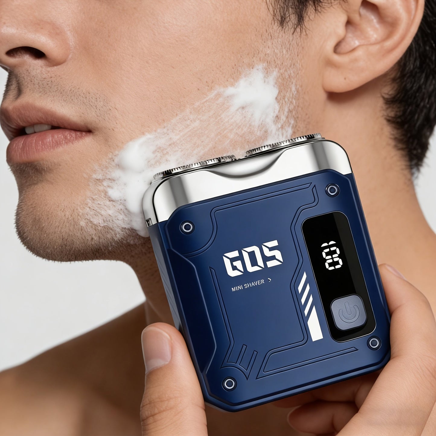 Electric Shaver Mini Dual-Head Rotary Razor with USB Charging, One-Button Control and Eleven Style Options