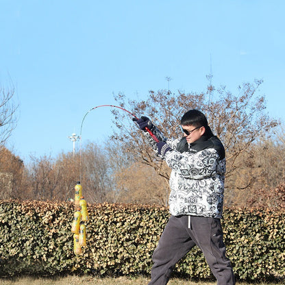 Red and Black Casting Fishing Rod with Split Grip, Reel Seat and 180cm/70.86inch Checkout Size