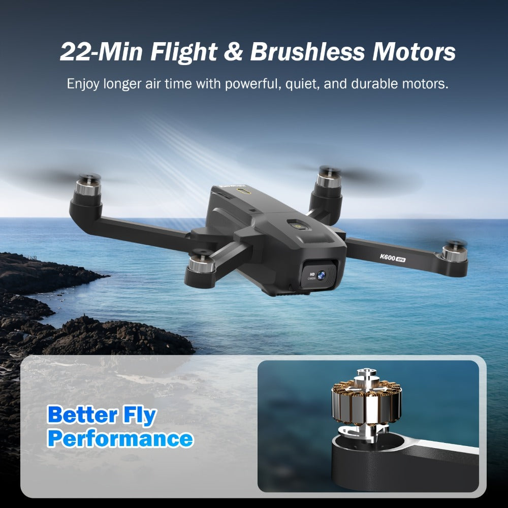 GPS Follow Me Drone Under 250g 4.5 Inch LCD Screen Camera Drone Auto Return Gesture Flight Brushless Motor Altitude Hold 3 Speed Modes 32G SD Card | Adult Beginner Drone Gift for Teens
