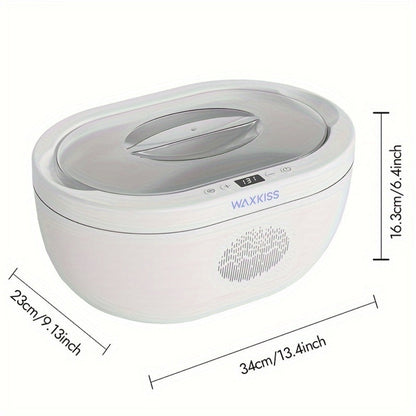 Paraffin Wax Machine for Hands and Feet Large Capacity — WAXKISS PWH-3000A 101oz Home Spa Wax Warmer Kit for Deep Moisturizing, Dry Skin, Cracked Heels & Arthritis Joint Relief, US Plug (Black/White)