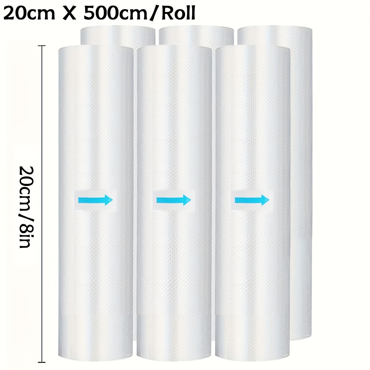Vacuum Sealer Bags Rolls BPA-Free Diamond Textured Food Saver Bags for Vacuum Sealer Machine - Commercial Grade Vacuum Storage Bags for Food Preservation, Kitchen & Restaurant Use, 6-Pack Combo