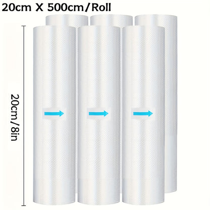 Vacuum Sealer Bags Rolls BPA-Free Diamond Textured Food Saver Bags for Vacuum Sealer Machine - Commercial Grade Vacuum Storage Bags for Food Preservation, Kitchen & Restaurant Use, 6-Pack Combo