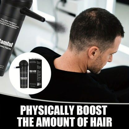 Hair Fiber Powder Kit with Tall Container and Directional Spray Applicator in Medium Brown or Black
