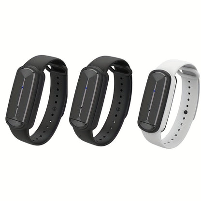 Ultrasonic Mosquito Repellent Bracelet 3-Pack – USB Rechargeable Intelligent Bug Repellent Wristband for Camping, Outdoor, Hiking & Travel, Waterproof Mosquito Control Bracelet for Adults & Kids