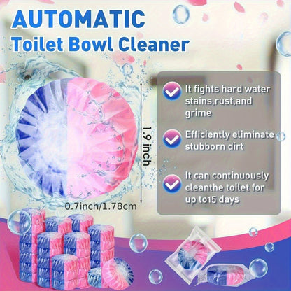 Automatic Toilet Bowl Cleaner Tablets 20/36/60 Pack – Powerful Lemongrass Scent Toilet Tank Cleaner Tabs