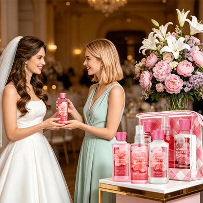 Bath and Body Gift Set in Cherry Blossom, Lavender Vanilla, Vanilla Coconut or Lotion and Mist Options