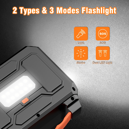 Portable Power Station with 146Wh or 300W Source Configurations, AC, DC, USB and LED Light