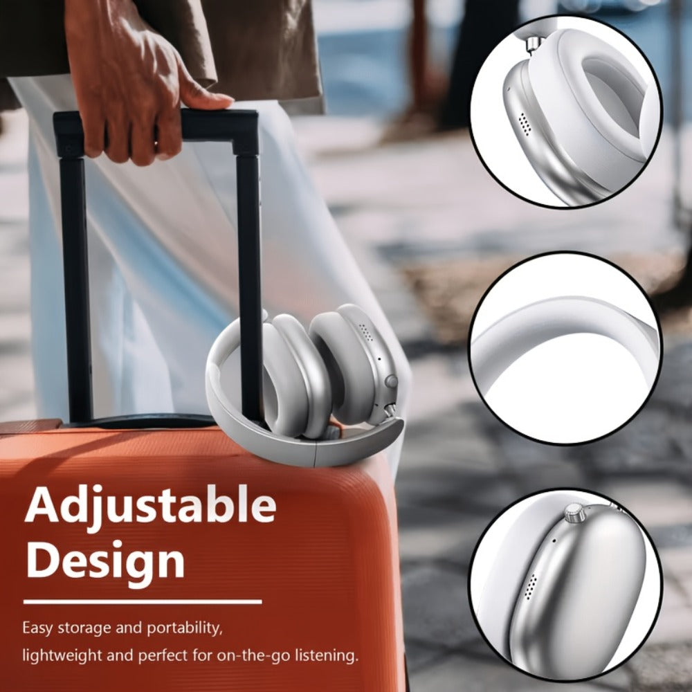 Foldable ANC Over-Ear Headphones with Bluetooth 5.4, Built-In Microphone and Three Color Options for Travel