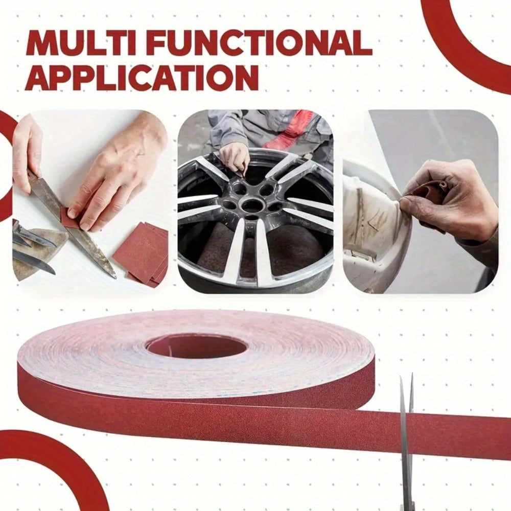 Pull-Through Sandpaper Roll Dispenser Set with Four, Five or Six Abrasive Grit Rolls Pictured