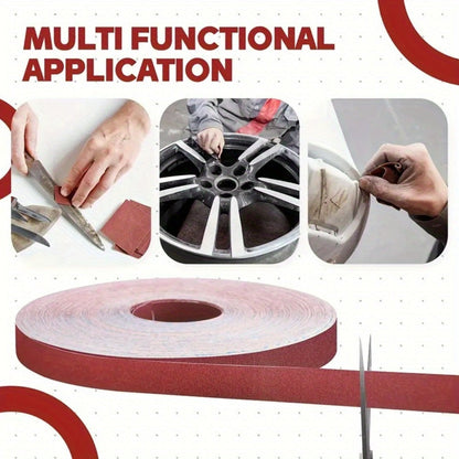 Pull-Through Sandpaper Roll Dispenser Set with Four, Five or Six Abrasive Grit Rolls Pictured