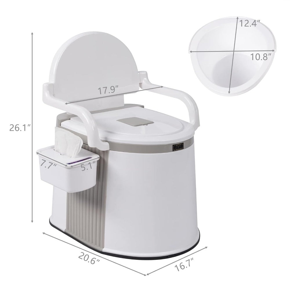 Portable Toilet for RV Camping – Lightweight Porta Potty, 330 LB Capacity, Detachable Inner Bucket, Doubles as Chair, for Boat, Van, Hiking & Outdoor Use