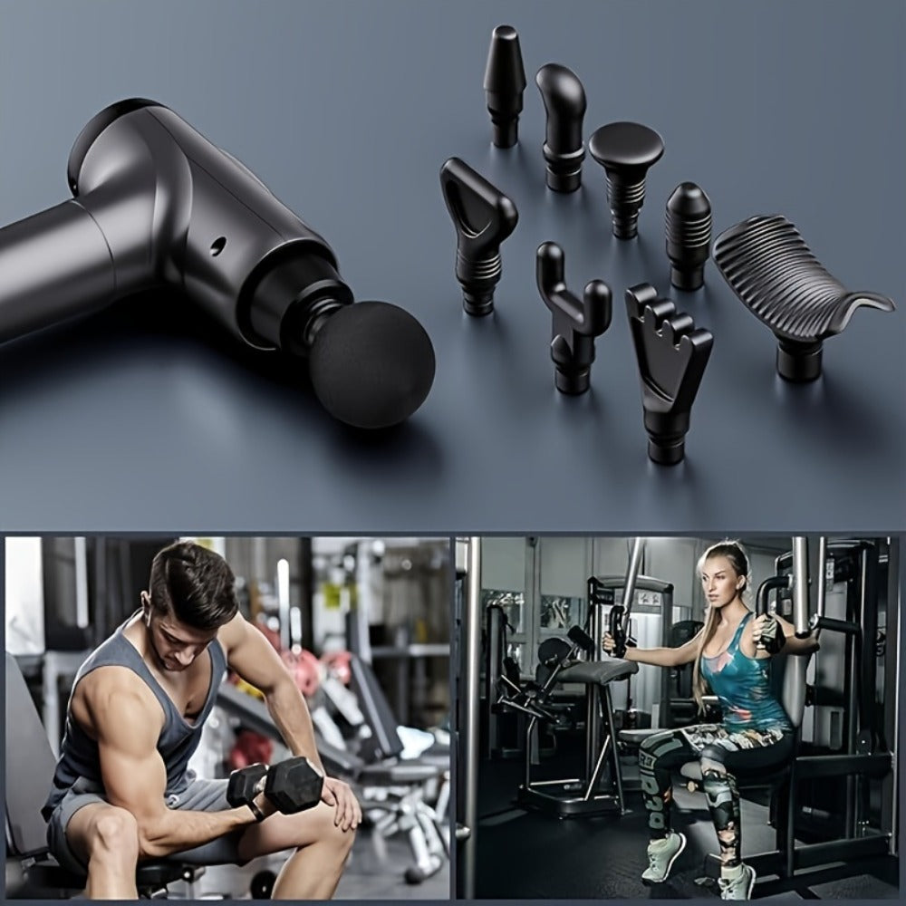 Handheld Massage Gun Collection with X6, M68-7 and X7 Model Labels in Black or Grey Finishes
