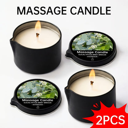 Black-Tin Massage Candle with Scent and Pack-Count Options for Spa, Pedicure and Body-Oil Use