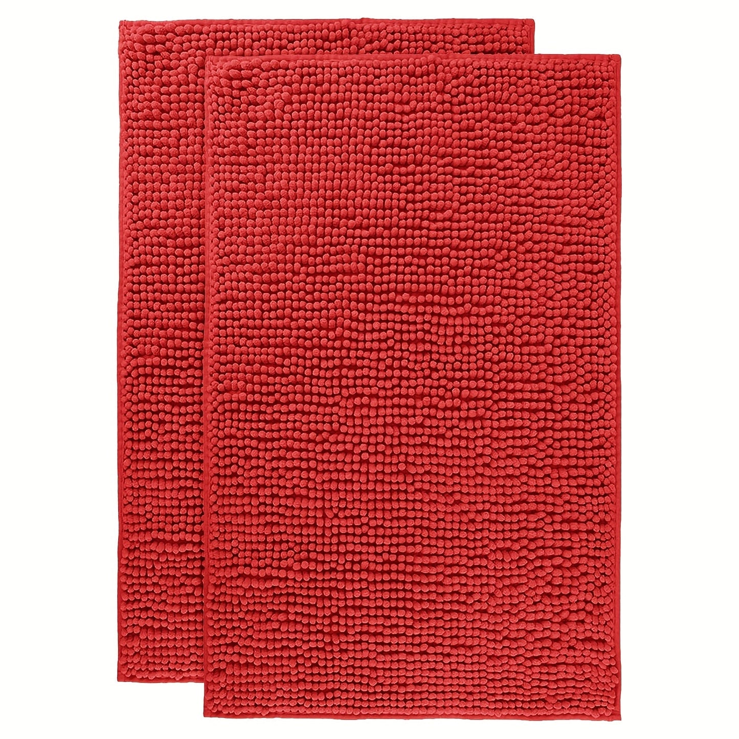 Chenille Bath Rug Extra Thick Soft Absorbent Non-Slip Bathroom Mat Machine Washable, Multiple Sizes & Colors