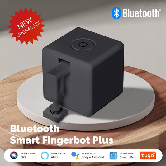 Smart Button Pusher Robot Fingerbot Plus – MOES Wireless Automatic Switch Controller, Works with Alexa, Google Home & Tuya App, No Wiring 5-Second Install, Retrofit Any Button or Switch (Black/White/Kit)