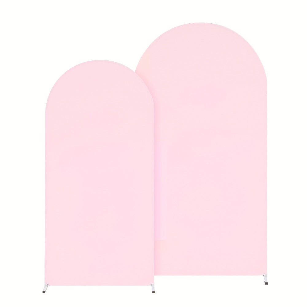 Two-Piece Fitted Arch Photography Backdrop Cover Set for 6-Foot and 6.6-Foot Compatible Frames