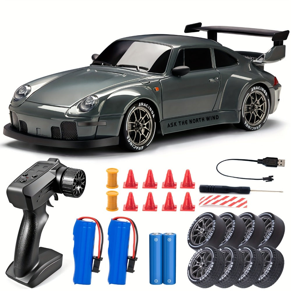 RC Drift Car S814 1:24 Scale Sports Car with Remote Controller, Display Cones and Five Color Selections