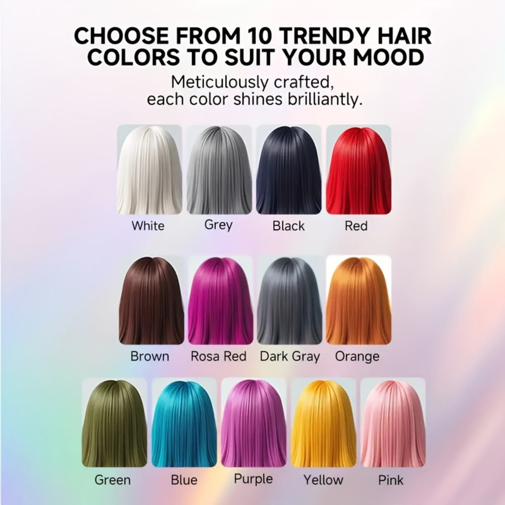 Temporary Hair Color Wax with Strong-Hold Styling Formula in Ten Shades for Parties and Costumes
