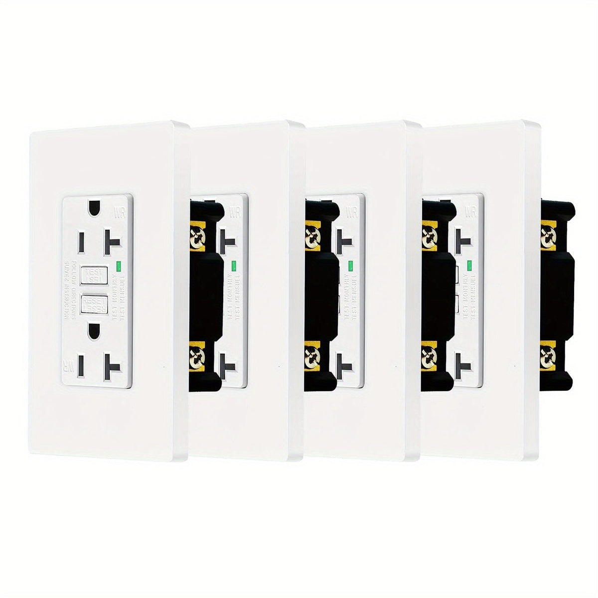 GFCI Outlet 20 Amp Tamper Resistant WR Weather Resistant with Wall Plate ETL Listed for Home Cooking, Dining and Outdoor Meals