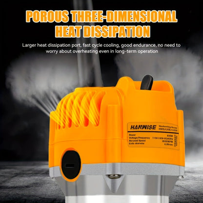 Wood Router 800W 35000 RPM Compact Electric Router Tool | 15-Piece 1/4" Bit Set for DIY Woodworking, Edge Trimming, Slotting, Carving & Contour Processing – Variable Speed Rotary Tool