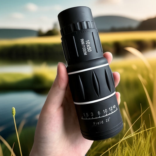 10x50 High Power Monocular Telescope HD Optics, Manual Focus, Waterproof Portable Scope for Adults, Birdwatching, Wildlife Observation, Hiking, Camping, Hunting & Outdoor Sightseeing