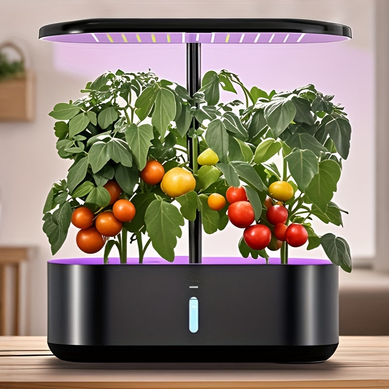 10-Pod Hydroponic Garden Kit with 24W LED Grow Light, Timer, One-Gallon Tank and Three Finishes