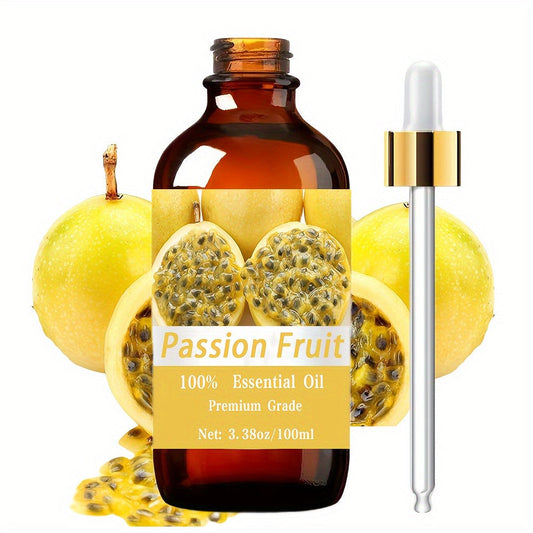 Essential Oil Passion Fruit Tropical Fruity Aroma in 100ml Bottle for Aromatherapy, Massage and Meditation
