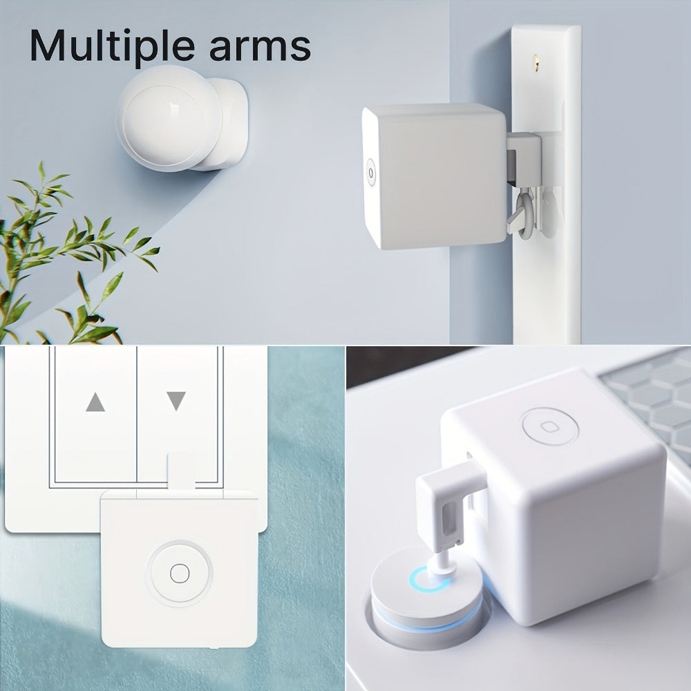 MOES Fingerbot Plus Smart Button Pusher Robot 2-Pack – Wireless Automatic Touch Control, Works with Alexa, Google Home & Smart Life App, No Wiring 5-Second Install, Retrofit Any Switch or Button (2 White)
