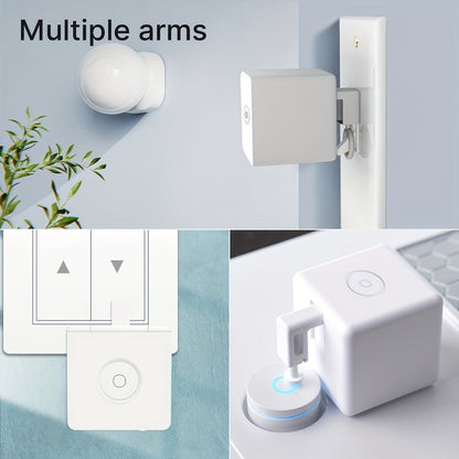 MOES Fingerbot Plus Smart Button Pusher Robot 2-Pack – Wireless Automatic Touch Control, Works with Alexa, Google Home & Smart Life App, No Wiring 5-Second Install, Retrofit Any Switch or Button (2 White)