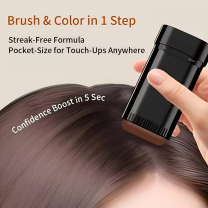 Gray Root Coverage Hair Color Stick with Comb — water-resistant Sweat-Resistant Instant Root Touch Up, Plant-Based Squalane Formula, Easy