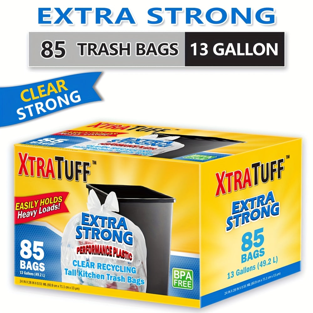 13-Gallon Black or Clear Trash Bags with Standard or Drawstring Styles in 44 to 360-Count Packs