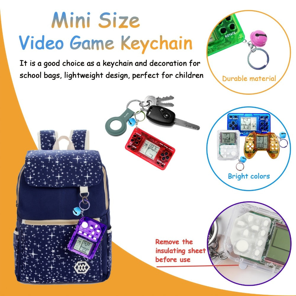 Party Favors Gaming Controller Keychains, 12-Piece Mini Backpack-Clip Set for Game-Themed Events